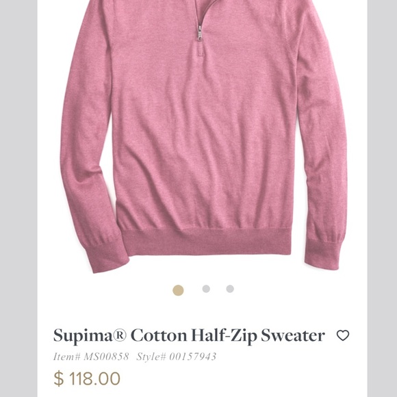 NWOT Brooks Brothers Supima® Half-Zip Sweater - Picture 2 of 14